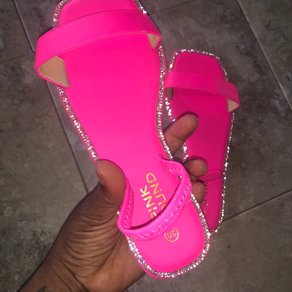 Women’s unique hot pink sandals